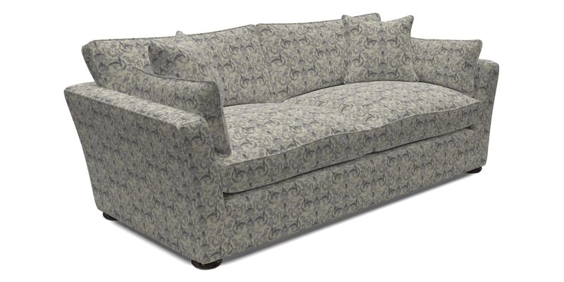 Aldeburgh 3 Seater Sofa in Cloth 22 Bayadere Seal with Scatters in Bayadere & Barcode Seal
