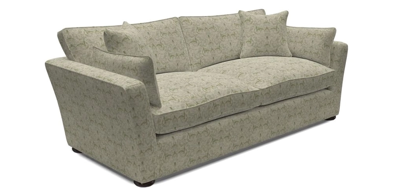 Aldeburgh 3 Seater Sofa in Cloth 22 Bayadere Seal with Scatters in Bayadere & Barcode Seal