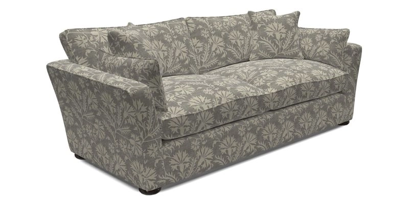 Aldeburgh 3 Seater Sofa in Cloth 22 Bayadere Seal with Scatters in Bayadere & Barcode Seal