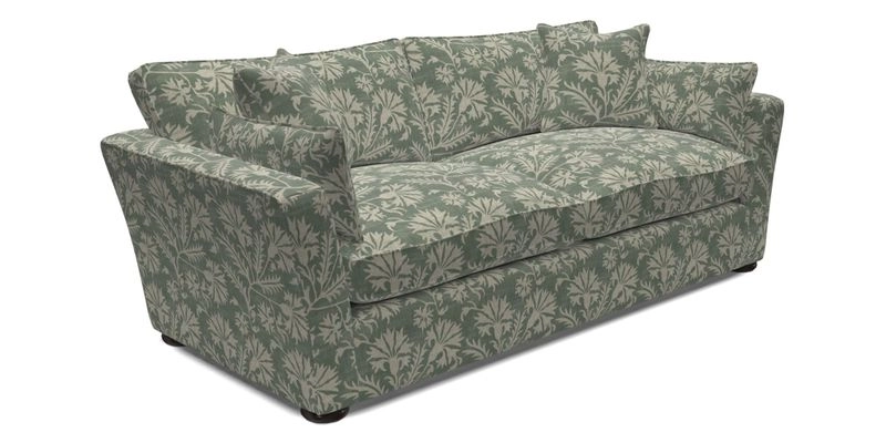 Aldeburgh 3 Seater Sofa in Cloth 22 Bayadere Seal with Scatters in Bayadere & Barcode Seal