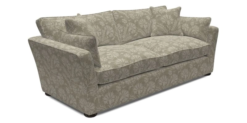 Aldeburgh 3 Seater Sofa in Cloth 22 Bayadere Seal with Scatters in Bayadere & Barcode Seal