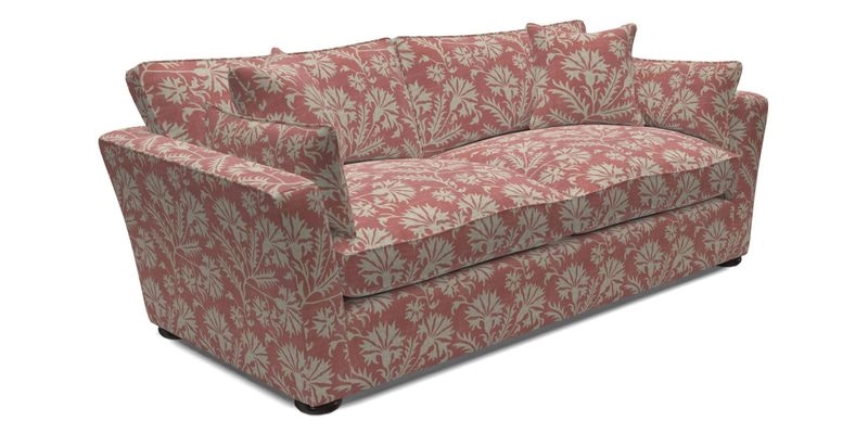 Aldeburgh 3 Seater Sofa in Cloth 22 Bayadere Seal with Scatters in Bayadere & Barcode Seal