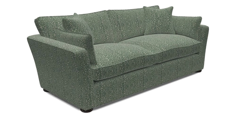 Aldeburgh 3 Seater Sofa in Cloth 22 Bayadere Seal with Scatters in Bayadere & Barcode Seal