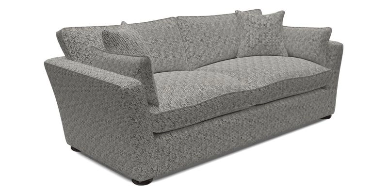 Aldeburgh 3 Seater Sofa in Cloth 22 Bayadere Seal with Scatters in Bayadere & Barcode Seal