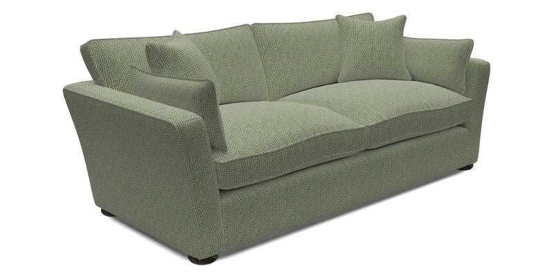 Aldeburgh 3 Seater Sofa in Cloth 22 Bayadere Seal with Scatters in Bayadere & Barcode Seal