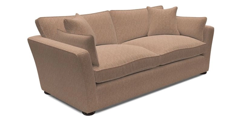 Aldeburgh 3 Seater Sofa in Cloth 22 Bayadere Seal with Scatters in Bayadere & Barcode Seal