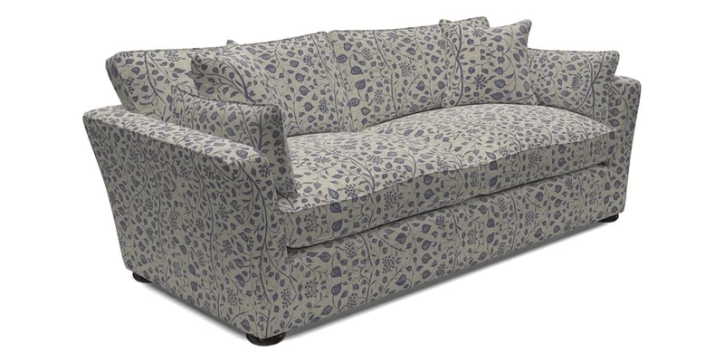 Aldeburgh 3 Seater Sofa in Cloth 22 Bayadere Seal with Scatters in Bayadere & Barcode Seal
