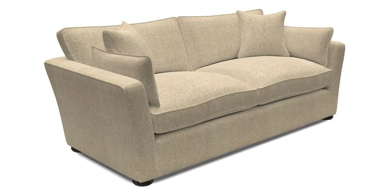 Aldeburgh 3 Seater Sofa in Cloth 22 Bayadere Seal with Scatters in Bayadere & Barcode Seal
