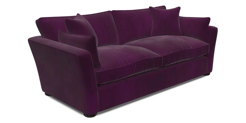 Aldeburgh 3 Seater Sofa in Cloth 22 Bayadere Seal with Scatters in Bayadere & Barcode Seal