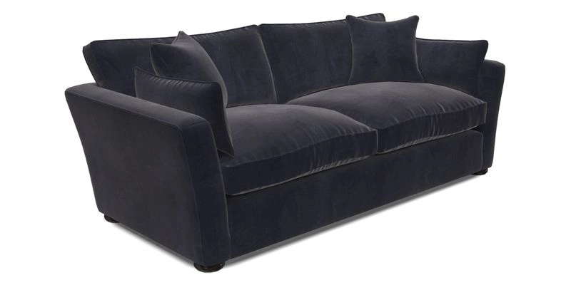 Aldeburgh 3 Seater Sofa in Cloth 22 Bayadere Seal with Scatters in Bayadere & Barcode Seal