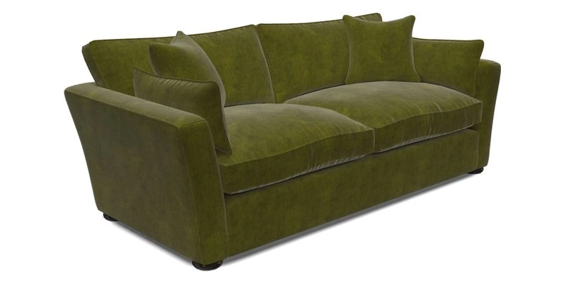 Aldeburgh 3 Seater Sofa in Cloth 22 Bayadere Seal with Scatters in Bayadere & Barcode Seal