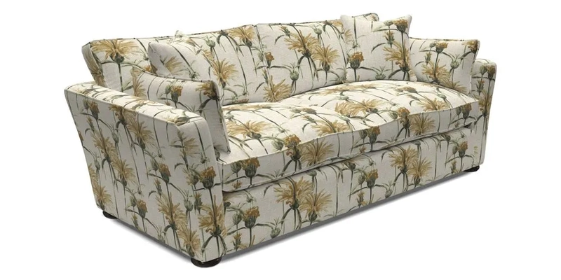 Aldeburgh 3 Seater Sofa in Cloth 22 Bayadere Seal with Scatters in Bayadere & Barcode Seal