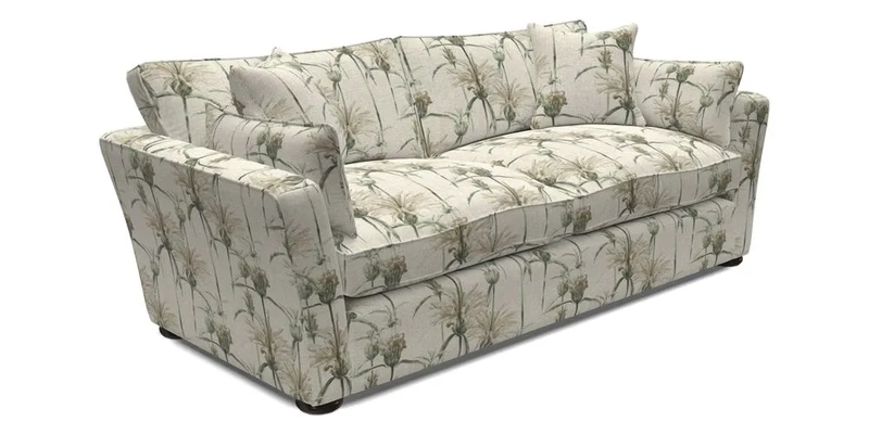 Aldeburgh 3 Seater Sofa in Cloth 22 Bayadere Seal with Scatters in Bayadere & Barcode Seal