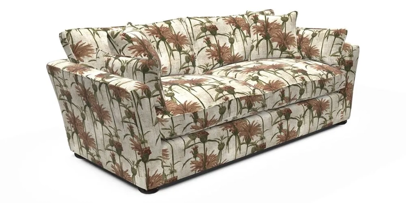 Aldeburgh 3 Seater Sofa in Cloth 22 Bayadere Seal with Scatters in Bayadere & Barcode Seal