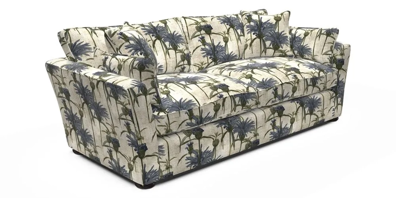 Aldeburgh 3 Seater Sofa in Cloth 22 Bayadere Seal with Scatters in Bayadere & Barcode Seal
