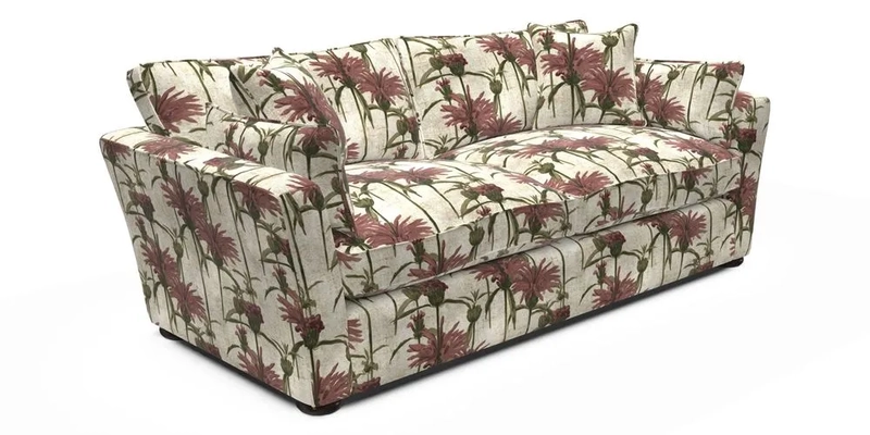 Aldeburgh 3 Seater Sofa in Cloth 22 Bayadere Seal with Scatters in Bayadere & Barcode Seal