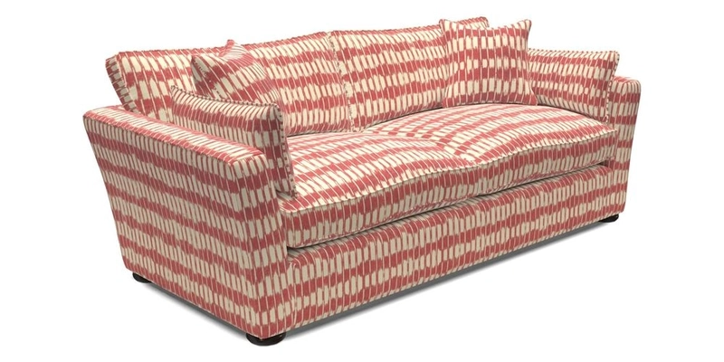 Aldeburgh 3 Seater Sofa in Cloth 22 Bayadere Seal with Scatters in Bayadere & Barcode Seal