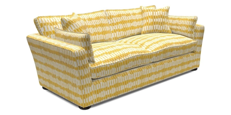 Aldeburgh 3 Seater Sofa in Cloth 22 Bayadere Seal with Scatters in Bayadere & Barcode Seal