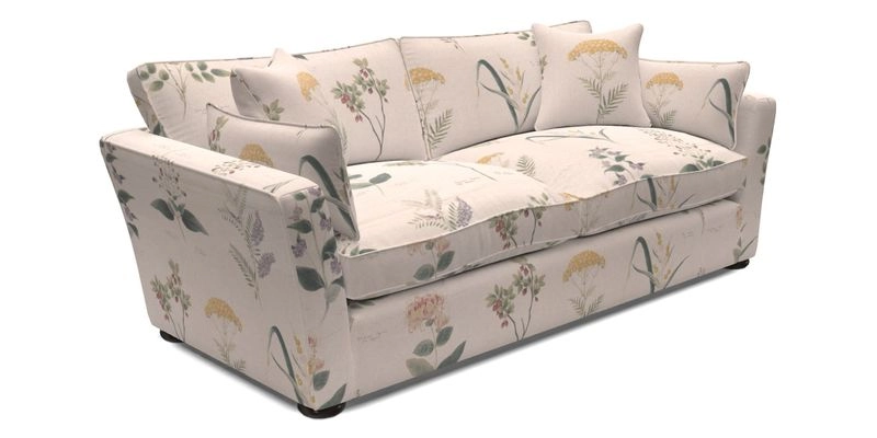 Aldeburgh 3 Seater Sofa in Cloth 22 Bayadere Seal with Scatters in Bayadere & Barcode Seal