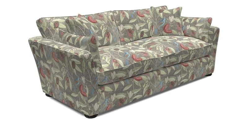 Aldeburgh 3 Seater Sofa in Cloth 22 Bayadere Seal with Scatters in Bayadere & Barcode Seal