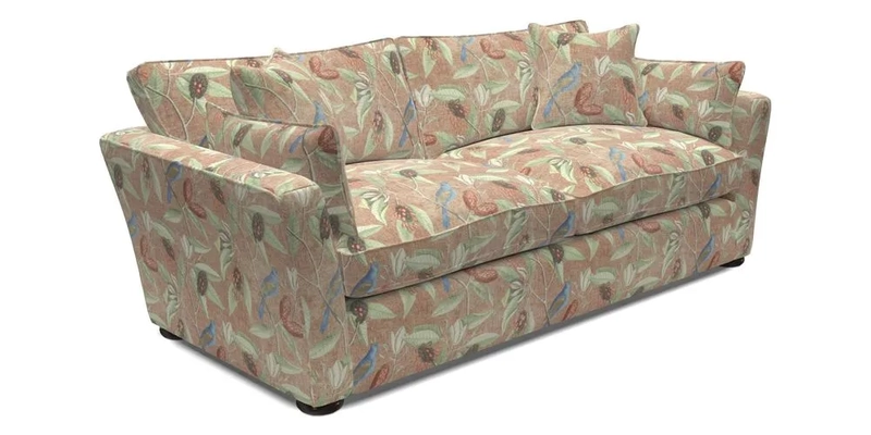 Aldeburgh 3 Seater Sofa in Cloth 22 Bayadere Seal with Scatters in Bayadere & Barcode Seal
