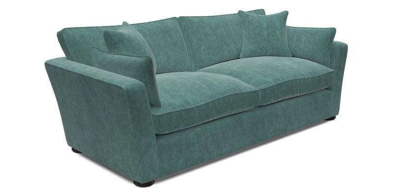 Aldeburgh 3 Seater Sofa in Cloth 22 Bayadere Seal with Scatters in Bayadere & Barcode Seal
