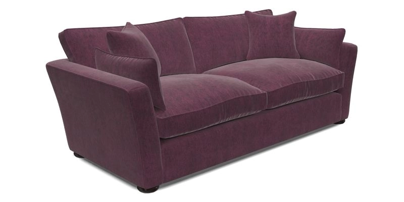 Aldeburgh 3 Seater Sofa in Cloth 22 Bayadere Seal with Scatters in Bayadere & Barcode Seal