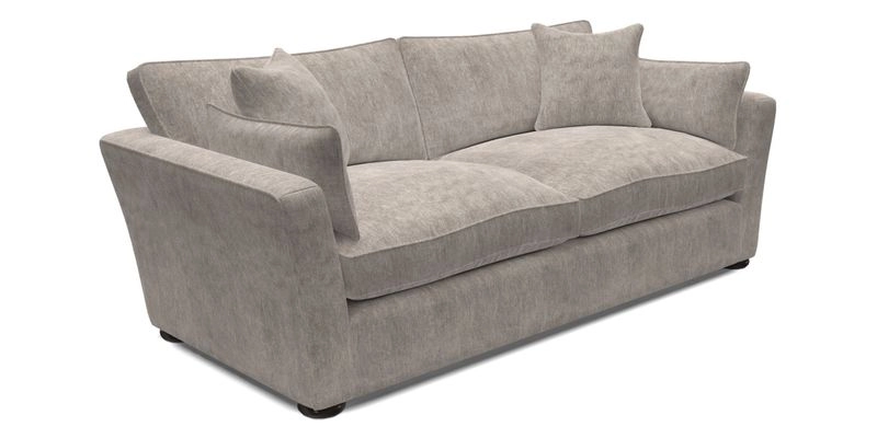 Aldeburgh 3 Seater Sofa in Cloth 22 Bayadere Seal with Scatters in Bayadere & Barcode Seal