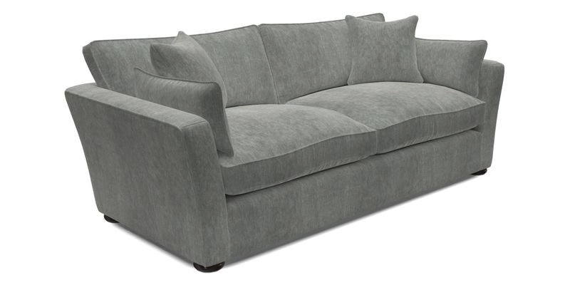 Aldeburgh 3 Seater Sofa in Cloth 22 Bayadere Seal with Scatters in Bayadere & Barcode Seal