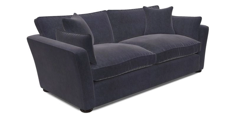 Aldeburgh 3 Seater Sofa in Cloth 22 Bayadere Seal with Scatters in Bayadere & Barcode Seal