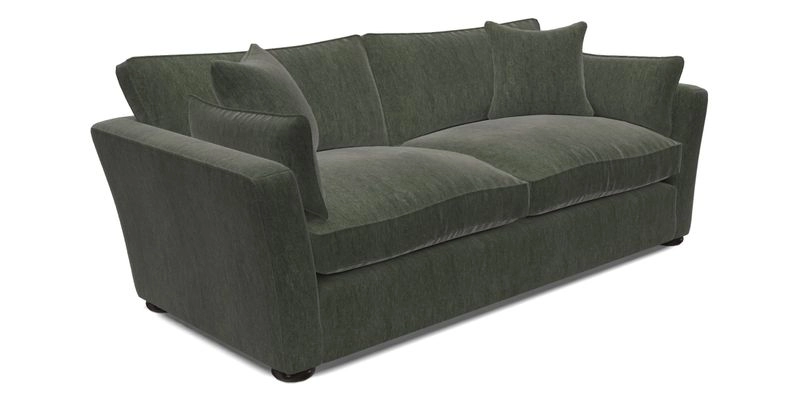 Aldeburgh 3 Seater Sofa in Cloth 22 Bayadere Seal with Scatters in Bayadere & Barcode Seal