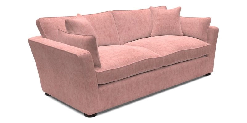 Aldeburgh 3 Seater Sofa in Cloth 22 Bayadere Seal with Scatters in Bayadere & Barcode Seal