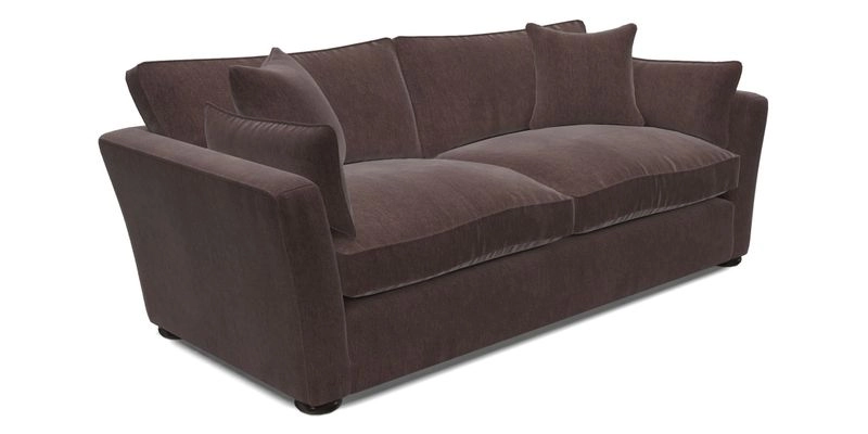 Aldeburgh 3 Seater Sofa in Cloth 22 Bayadere Seal with Scatters in Bayadere & Barcode Seal