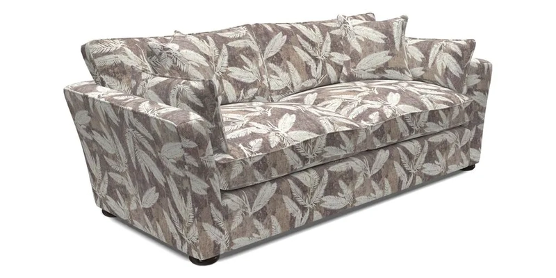 Aldeburgh 3 Seater Sofa in Cloth 22 Bayadere Seal with Scatters in Bayadere & Barcode Seal