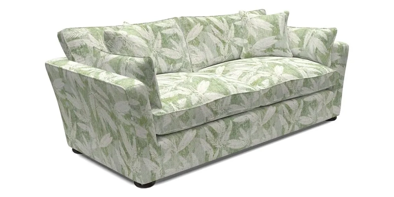 Aldeburgh 3 Seater Sofa in Cloth 22 Bayadere Seal with Scatters in Bayadere & Barcode Seal
