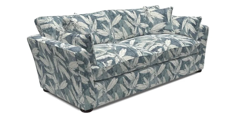 Aldeburgh 3 Seater Sofa in Cloth 22 Bayadere Seal with Scatters in Bayadere & Barcode Seal