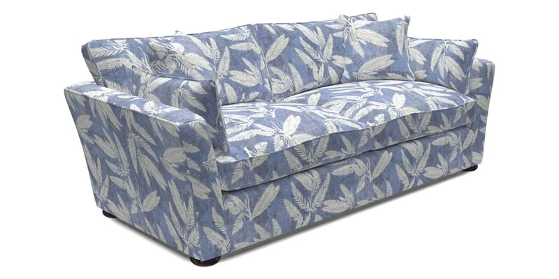 Aldeburgh 3 Seater Sofa in Cloth 22 Bayadere Seal with Scatters in Bayadere & Barcode Seal