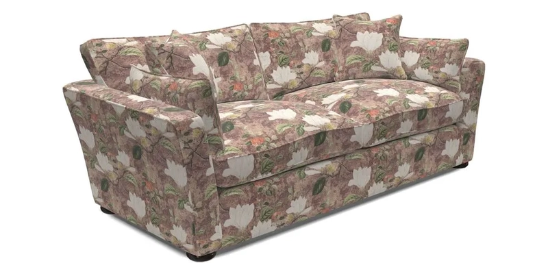 Aldeburgh 3 Seater Sofa in Cloth 22 Bayadere Seal with Scatters in Bayadere & Barcode Seal