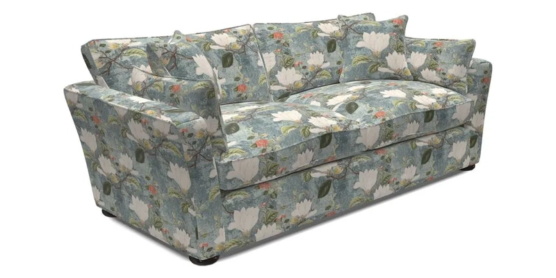 Aldeburgh 3 Seater Sofa in Cloth 22 Bayadere Seal with Scatters in Bayadere & Barcode Seal