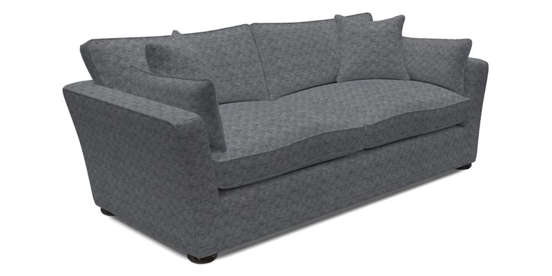 Aldeburgh 3 Seater Sofa in Cloth 22 Bayadere Seal with Scatters in Bayadere & Barcode Seal