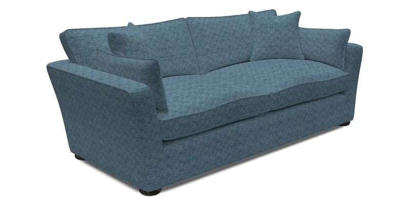 Aldeburgh 3 Seater Sofa in Cloth 22 Bayadere Seal with Scatters in Bayadere & Barcode Seal
