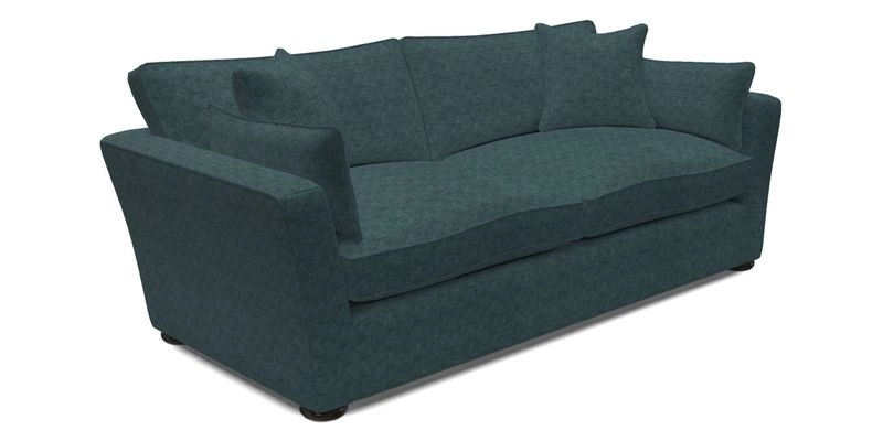 Aldeburgh 3 Seater Sofa in Cloth 22 Bayadere Seal with Scatters in Bayadere & Barcode Seal