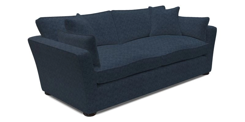 Aldeburgh 3 Seater Sofa in Cloth 22 Bayadere Seal with Scatters in Bayadere & Barcode Seal