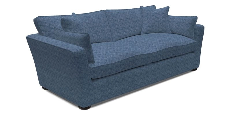 Aldeburgh 3 Seater Sofa in Cloth 22 Bayadere Seal with Scatters in Bayadere & Barcode Seal