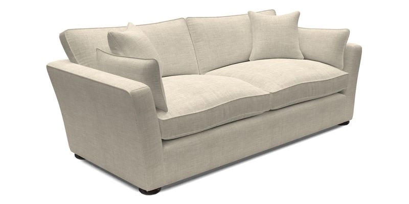 Aldeburgh 3 Seater Sofa in Cloth 22 Bayadere Seal with Scatters in Bayadere & Barcode Seal