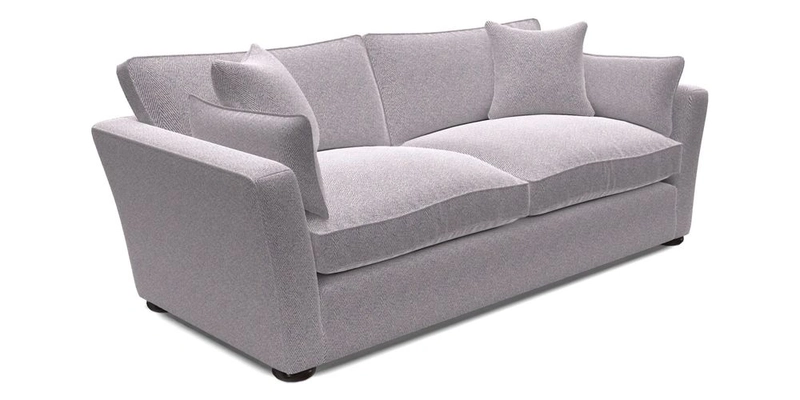 Aldeburgh 3 Seater Sofa in Cloth 22 Bayadere Seal with Scatters in Bayadere & Barcode Seal