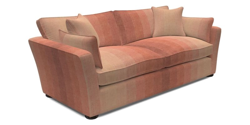 Aldeburgh 3 Seater Sofa in Cloth 22 Bayadere Seal with Scatters in Bayadere & Barcode Seal