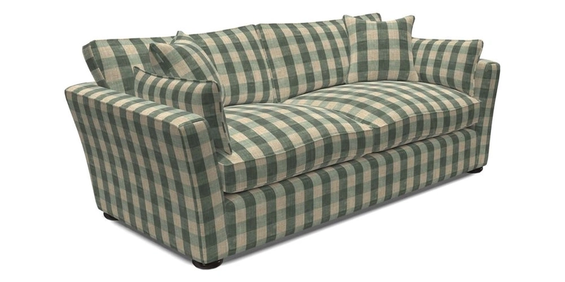 Aldeburgh 3 Seater Sofa in Cloth 22 Bayadere Seal with Scatters in Bayadere & Barcode Seal