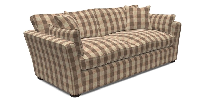 Aldeburgh 3 Seater Sofa in Cloth 22 Bayadere Seal with Scatters in Bayadere & Barcode Seal