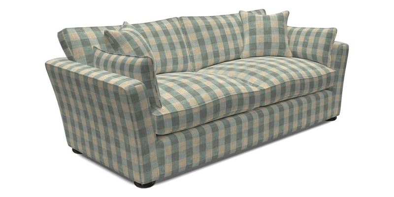 Aldeburgh 3 Seater Sofa in Cloth 22 Bayadere Seal with Scatters in Bayadere & Barcode Seal